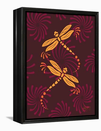 Modern Dragonflies-Patty Young-Framed Stretched Canvas