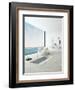 Modern Floor Bathtub Against Huge Window with Seascape View-PlusONE-Framed Photographic Print