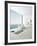 Modern Floor Bathtub Against Huge Window with Seascape View-PlusONE-Framed Photographic Print