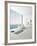 Modern Floor Bathtub Against Huge Window with Seascape View-PlusONE-Framed Photographic Print