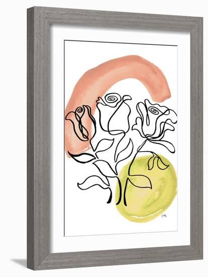 Modern Floral Line II-Elizabeth Medley-Framed Art Print