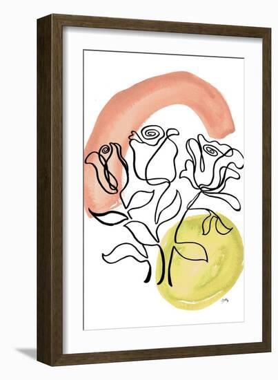 Modern Floral Line II-Elizabeth Medley-Framed Art Print