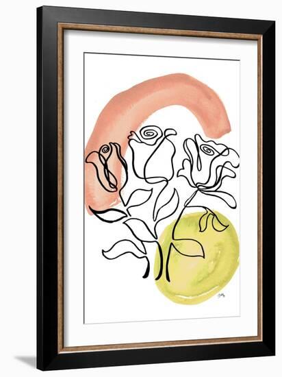 Modern Floral Line II-Elizabeth Medley-Framed Art Print