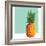 Modern Geometric Pineapple-cienpies-Framed Art Print