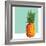 Modern Geometric Pineapple-cienpies-Framed Art Print