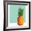 Modern Geometric Pineapple-cienpies-Framed Art Print