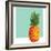 Modern Geometric Pineapple-cienpies-Framed Art Print