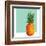 Modern Geometric Pineapple-cienpies-Framed Art Print