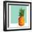 Modern Geometric Pineapple-cienpies-Framed Art Print