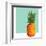 Modern Geometric Pineapple-cienpies-Framed Art Print