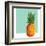 Modern Geometric Pineapple-cienpies-Framed Art Print