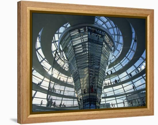 Modern Glass Building, Reichstag, Berlin, Germany, Europe-Hans Peter Merten-Framed Premier Image Canvas