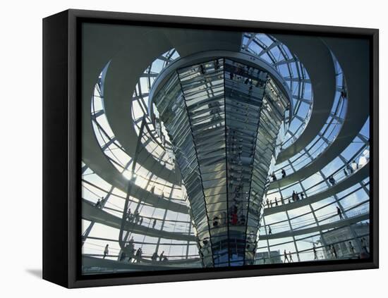 Modern Glass Building, Reichstag, Berlin, Germany, Europe-Hans Peter Merten-Framed Premier Image Canvas