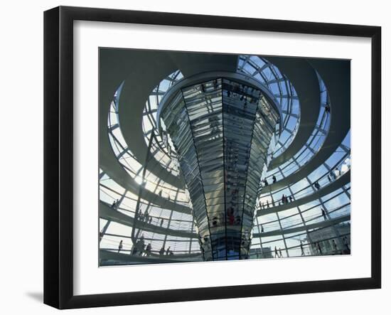 Modern Glass Building, Reichstag, Berlin, Germany, Europe-Hans Peter Merten-Framed Photographic Print