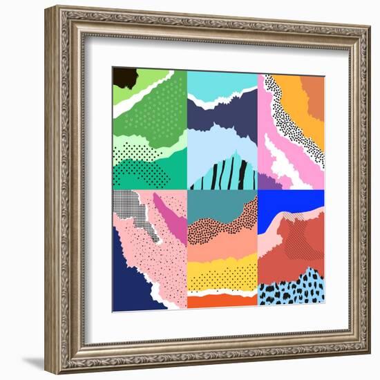 Modern Graphic Design Background-Lera Efremova-Framed Art Print