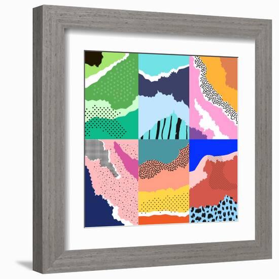 Modern Graphic Design Background-Lera Efremova-Framed Art Print