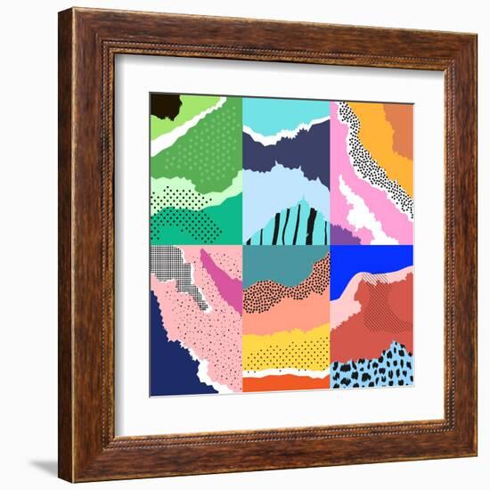 Modern Graphic Design Background-Lera Efremova-Framed Art Print