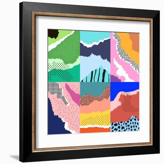 Modern Graphic Design Background-Lera Efremova-Framed Art Print