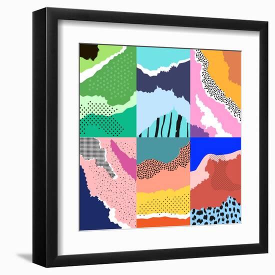 Modern Graphic Design Background-Lera Efremova-Framed Art Print