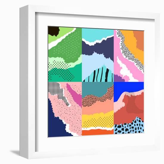 Modern Graphic Design Background-Lera Efremova-Framed Art Print