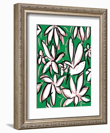 Modern Green Floral-Jan Weiss-Framed Art Print