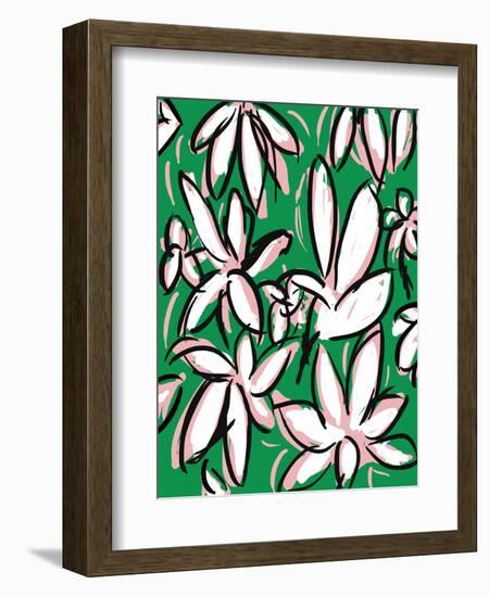 Modern Green Floral-Jan Weiss-Framed Art Print