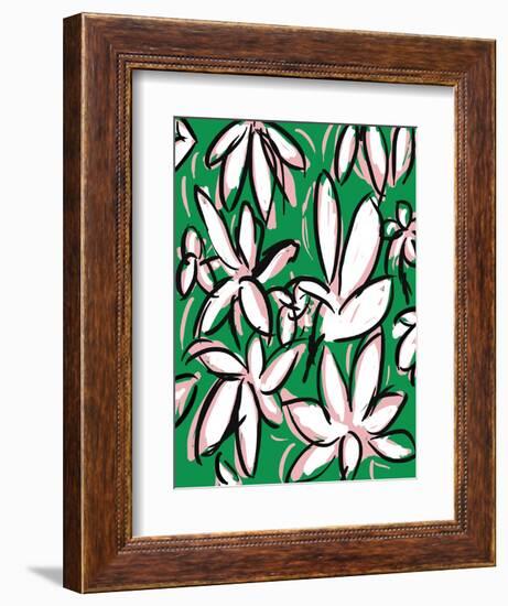 Modern Green Floral-Jan Weiss-Framed Art Print