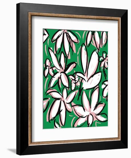 Modern Green Floral-Jan Weiss-Framed Art Print