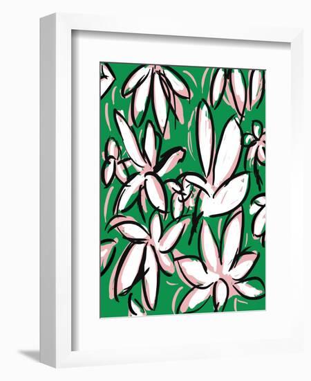 Modern Green Floral-Jan Weiss-Framed Art Print