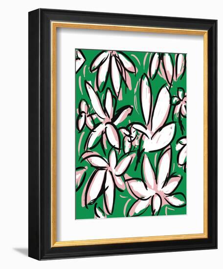 Modern Green Floral-Jan Weiss-Framed Art Print