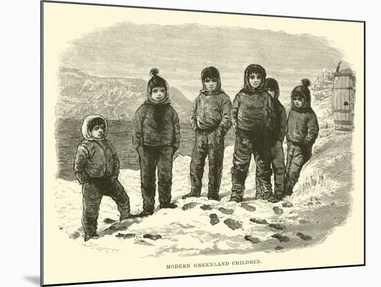 Modern Greenland Children-null-Mounted Giclee Print