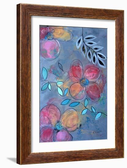 Modern Grey Floral-Ruth Palmer-Framed Art Print