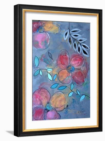 Modern Grey Floral-Ruth Palmer-Framed Art Print