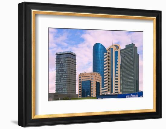Modern high-rises. Astana, Kazakhstan.-Keren Su-Framed Photographic Print