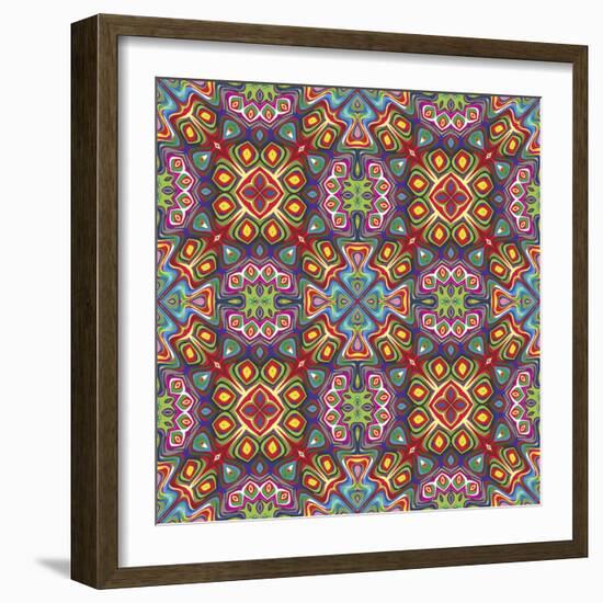 Modern Indian Pattern-Sangoiri-Framed Art Print