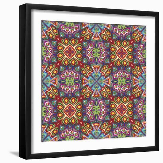 Modern Indian Pattern-Sangoiri-Framed Art Print