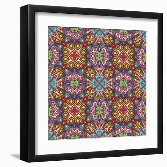 Modern Indian Pattern-Sangoiri-Framed Art Print