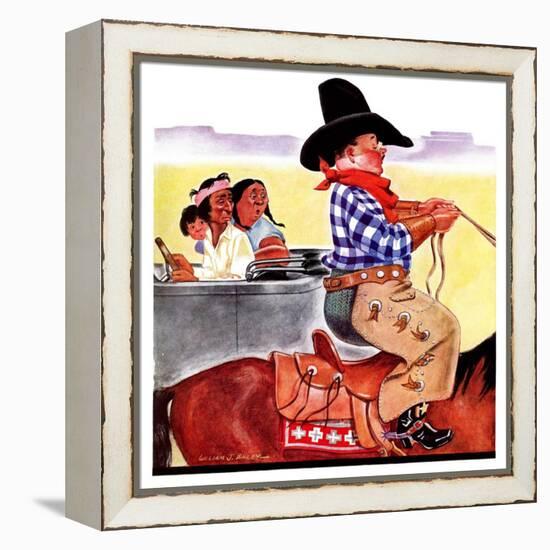 "Modern Indians and Dude,"August 14, 1937-William Bailey-Framed Premier Image Canvas