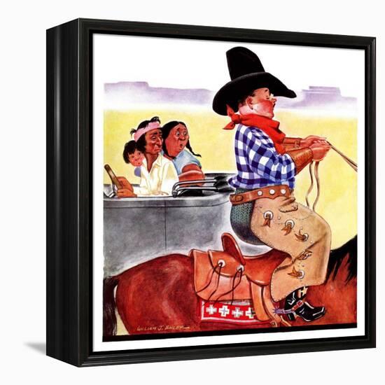 "Modern Indians and Dude,"August 14, 1937-William Bailey-Framed Premier Image Canvas