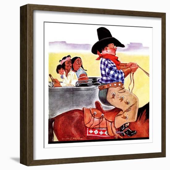 "Modern Indians and Dude,"August 14, 1937-William Bailey-Framed Giclee Print