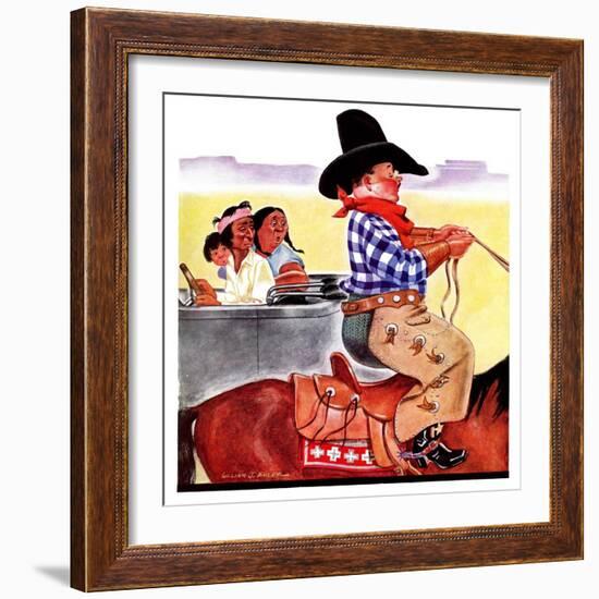 "Modern Indians and Dude,"August 14, 1937-William Bailey-Framed Giclee Print