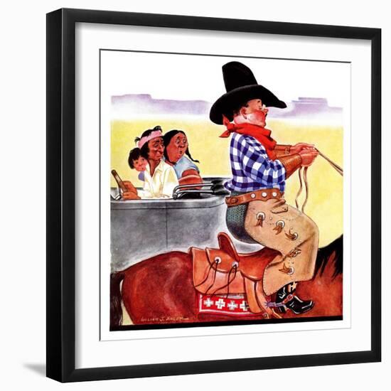 "Modern Indians and Dude,"August 14, 1937-William Bailey-Framed Giclee Print