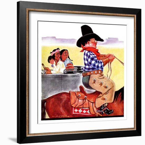 "Modern Indians and Dude,"August 14, 1937-William Bailey-Framed Giclee Print