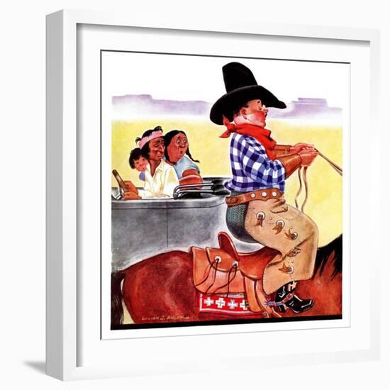 "Modern Indians and Dude,"August 14, 1937-William Bailey-Framed Giclee Print
