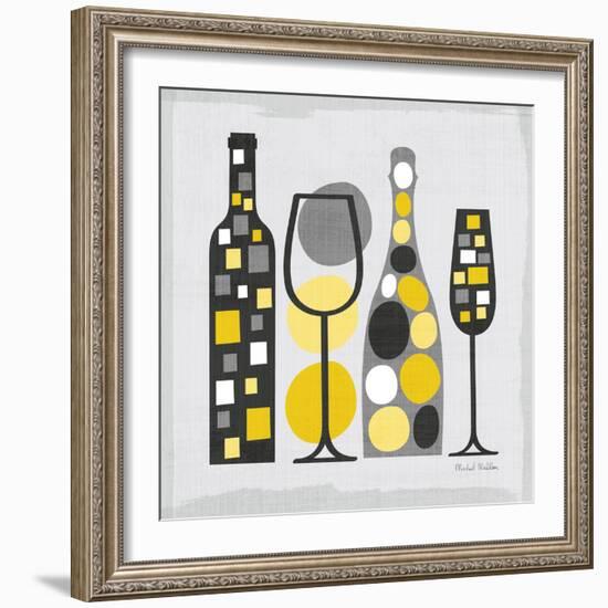 Modern Kitchen Square I Yellow-Michael Mullan-Framed Art Print