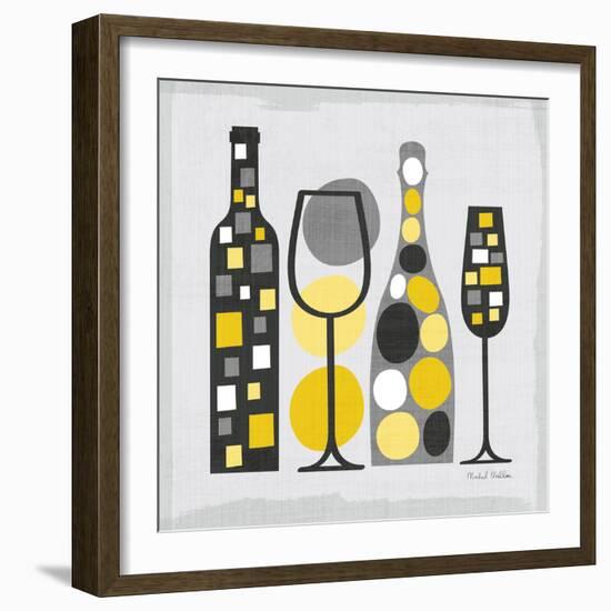 Modern Kitchen Square I Yellow-Michael Mullan-Framed Art Print