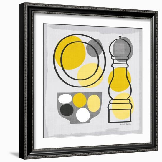 Modern Kitchen Square II Yellow-Michael Mullan-Framed Art Print