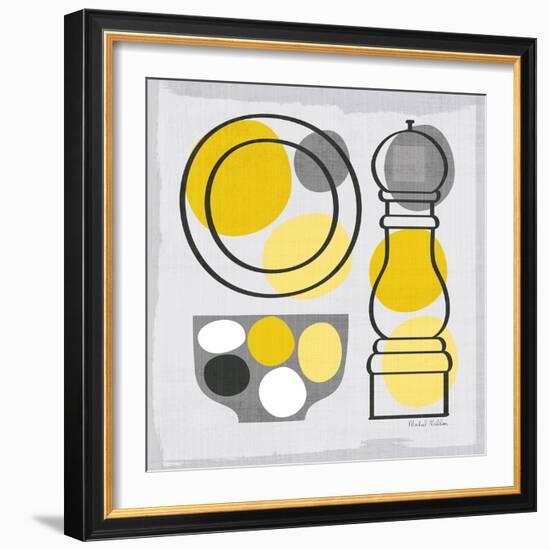 Modern Kitchen Square II Yellow-Michael Mullan-Framed Art Print