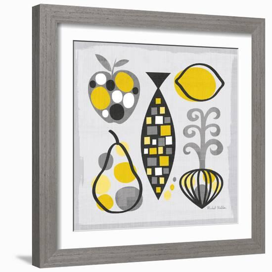 Modern Kitchen Square III Yellow-Michael Mullan-Framed Art Print