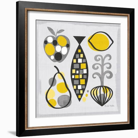 Modern Kitchen Square III Yellow-Michael Mullan-Framed Art Print